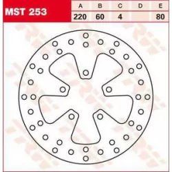 Δισκόπλακα εμπρός TRW-LUCAS MST253