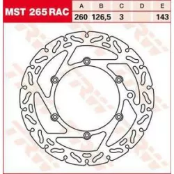 Δισκόπλακα εμπρός TRW-LUCAS MST265RAC