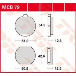 Τακάκια μοτοσυκλέτας TRW MCB79
