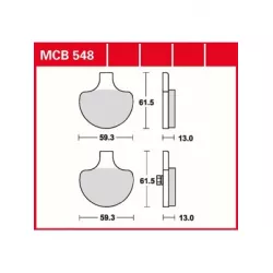 Τακάκια μοτοσυκλέτας TRW MCB548