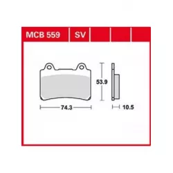 Τακάκια μοτοσυκλέτας TRW MCB559SV