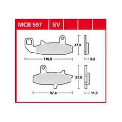 Τακάκια μοτοσυκλέτας TRW MCB597SV