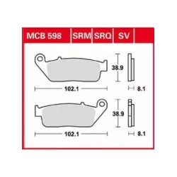 Τακάκια μοτοσυκλέτας TRW MCB598SRM Τακάκια μοτοσυκλέτας TRW MCB598SRM