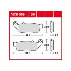 Τακάκια μοτοσυκλέτας TRW MCB599SH
