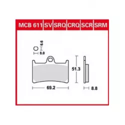 Τακάκια μοτοσυκλέτας TRW MCB611
