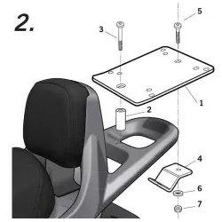 Σχάρα για κεντρική βαλίτσα SHAD K0YG58ST