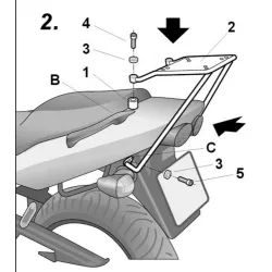 Σχάρα για κεντρική βαλίτσα SHAD K0ZR79ST