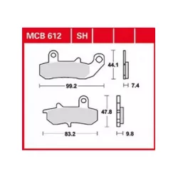 Τακάκια μοτοσυκλέτας TRW MCB612
