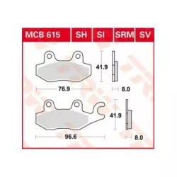Τακάκια μοτοσυκλέτας TRW MCB615SI Τακάκια μοτοσυκλέτας TRW MCB615SI