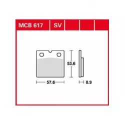 Τακάκια μοτοσυκλέτας TRW MCB617SV Τακάκια μοτοσυκλέτας TRW MCB617SV