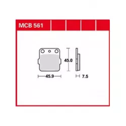 Τακάκια μοτοσυκλέτας TRW MCB561SI Τακάκια μοτοσυκλέτας TRW MCB561SI