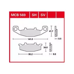 Τακάκια μοτοσυκλέτας TRW MCB569 Τακάκια μοτοσυκλέτας TRW MCB569