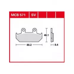 Τακάκια μοτοσυκλέτας TRW MCB571SV