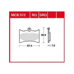 Τακάκια μοτοσυκλέτας TRW MCB572RQ Τακάκια μοτοσυκλέτας TRW MCB572RQ