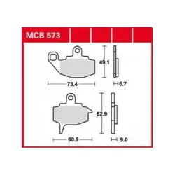 Τακάκια μοτοσυκλέτας TRW MCB573 Τακάκια μοτοσυκλέτας TRW MCB573