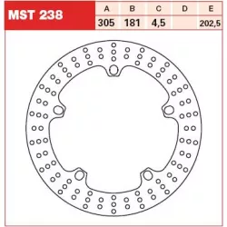 Δισκόπλακα εμπρός TRW-LUCAS MST238