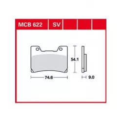 Τακάκια μοτοσυκλέτας TRW MCB622SV Τακάκια μοτοσυκλέτας TRW MCB622SV