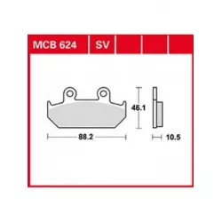 Τακάκια μοτοσυκλέτας TRW MCB624 Τακάκια μοτοσυκλέτας TRW MCB624