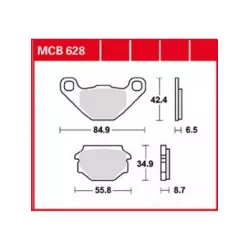 Τακάκια μοτοσυκλέτας TRW MCB628