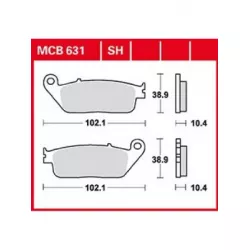 Τακάκια μοτοσυκλέτας TRW MCB631SH Τακάκια μοτοσυκλέτας TRW MCB631SH