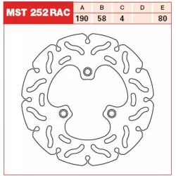 Δισκόπλακα εμπρός TRW-LUCAS MST252RAC