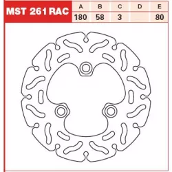 Δισκόπλακα εμπρός TRW-LUCAS MST261RAC