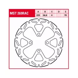 Δισκόπλακα εμπρός TRW-LUCAS MST269RAC