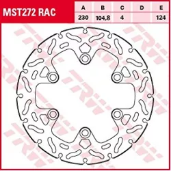 Πίσω δισκόπλακα μοτοσυκλέτας TRW-LUCAS MST272RAC