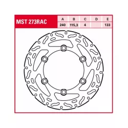 Δισκόπλακα εμπρός TRW-LUCAS MST273RAC