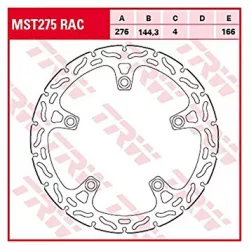Πίσω δισκόπλακα μοτοσυκλέτας TRW-LUCAS MST275RAC