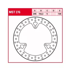 Πίσω δισκόπλακα μοτοσυκλέτας TRW-LUCAS MST276