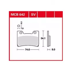 Τακάκια μοτοσυκλέτας TRW MCB642SV