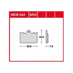 Τακάκια μοτοσυκλέτας TRW MCB643SRQ
