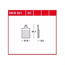 Τακάκια μοτοσυκλέτας TRW MCB651