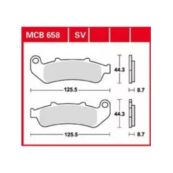 Τακάκια μοτοσυκλέτας TRW MCB658 Τακάκια μοτοσυκλέτας TRW MCB658