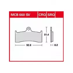 Τακάκια μοτοσυκλέτας TRW MCB660CRQ