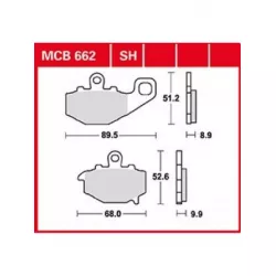 Τακάκια μοτοσυκλέτας TRW MCB662