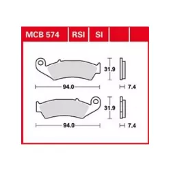 Τακάκια μοτοσυκλέτας TRW MCB574SI