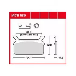 Τακάκια μοτοσυκλέτας TRW MCB580 Τακάκια μοτοσυκλέτας TRW MCB580