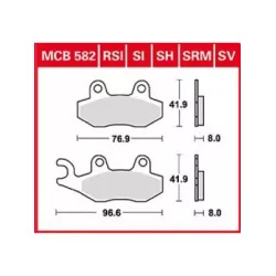 Τακάκια μοτοσυκλέτας TRW MCB582RSI