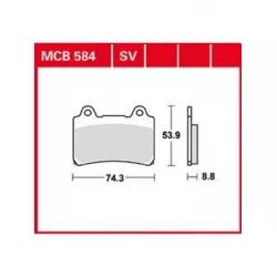 Τακάκια μοτοσυκλέτας TRW MCB584SV Τακάκια μοτοσυκλέτας TRW MCB584SV