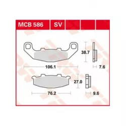 Τακάκια μοτοσυκλέτας TRW MCB586SV Τακάκια μοτοσυκλέτας TRW MCB586SV