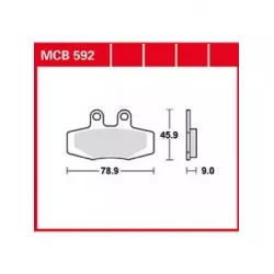 Τακάκια μοτοσυκλέτας TRW MCB592 Τακάκια μοτοσυκλέτας TRW MCB592