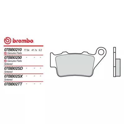 Τακάκια μοτοσυκλέτας BREMBO 07BB02SD