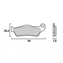 Τακάκια μοτοσυκλέτας OEM BREMBO 07BB0483 Τακάκια μοτοσυκλέτας OEM BREMBO 07BB0483