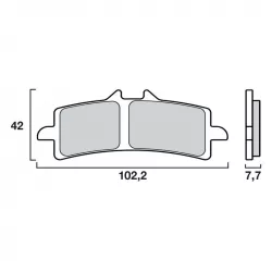 Τακάκια μοτοσυκλέτας BREMBO 07BB37SA