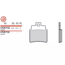 Τακάκια μοτοσυκλέτας BREMBO 07GR71SD Τακάκια μοτοσυκλέτας BREMBO 07GR71SD