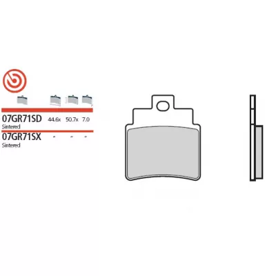 Τακάκια μοτοσυκλέτας BREMBO 07GR71SD