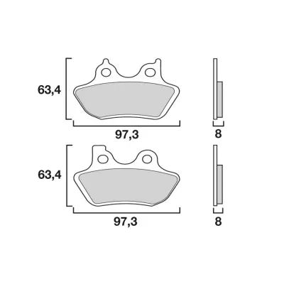 Τακάκια μοτοσυκλέτας BREMBO 07HD16SA Τακάκια μοτοσυκλέτας BREMBO 07HD16SA
