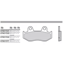 Τακάκια μοτοσυκλέτας BREMBO 07HO15SD